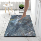 Soft Print Abstract Marble Bath Mat | Kelmera