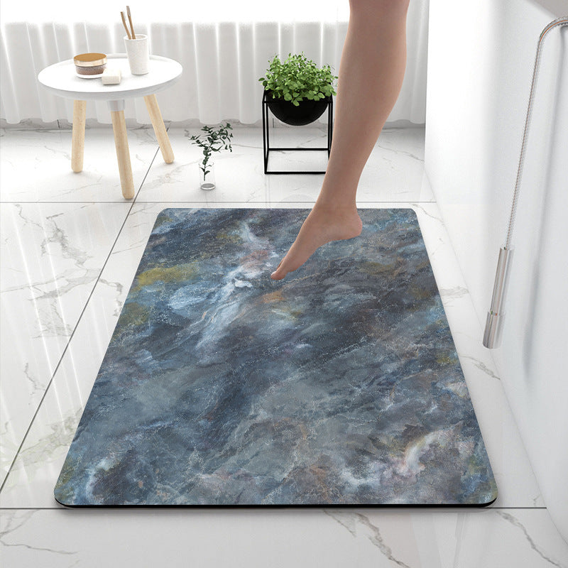 Soft Print Abstract Marble Bath Mat | Kelmera