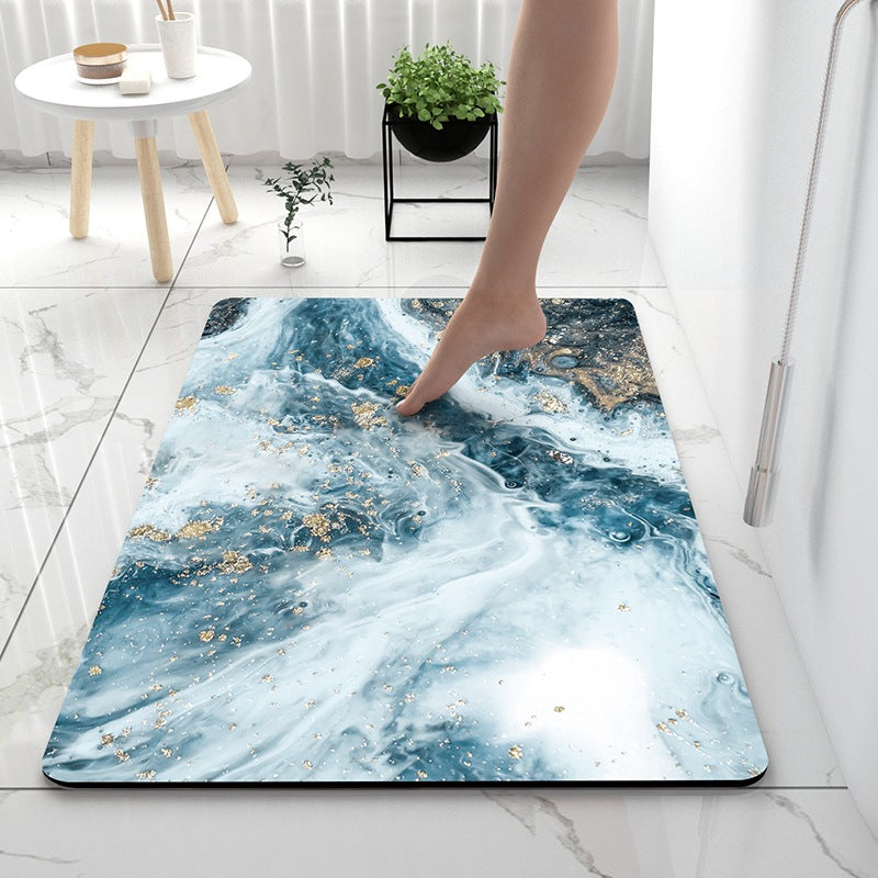 Soft Touch Marble Bath Mat | Kelmera