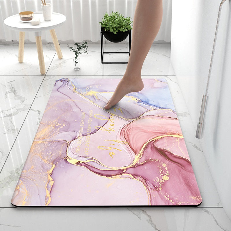 Soft Touch Marble Bath Mat | Kelmera