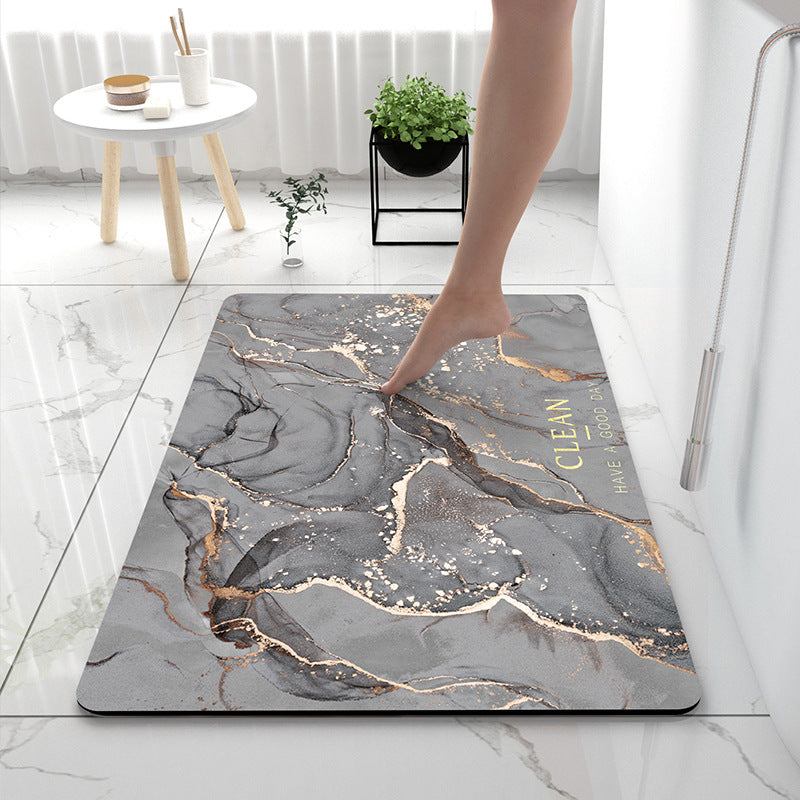 Soft Touch Marble Bath Mat | Kelmera