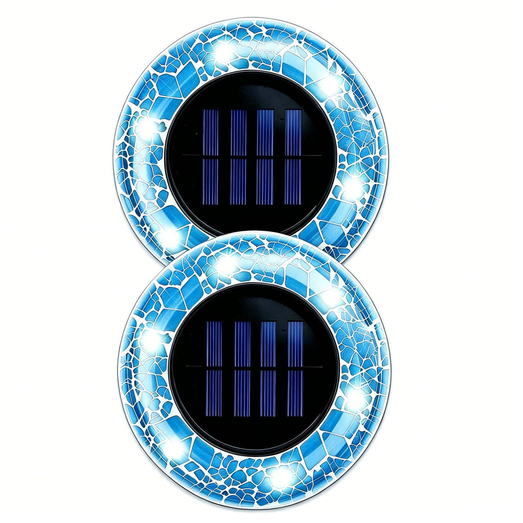Solar Mosaic Glass Garden Path LED Spotlights | Kelmera