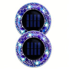 Solar Mosaic Glass Garden Path LED Spotlights | Kelmera