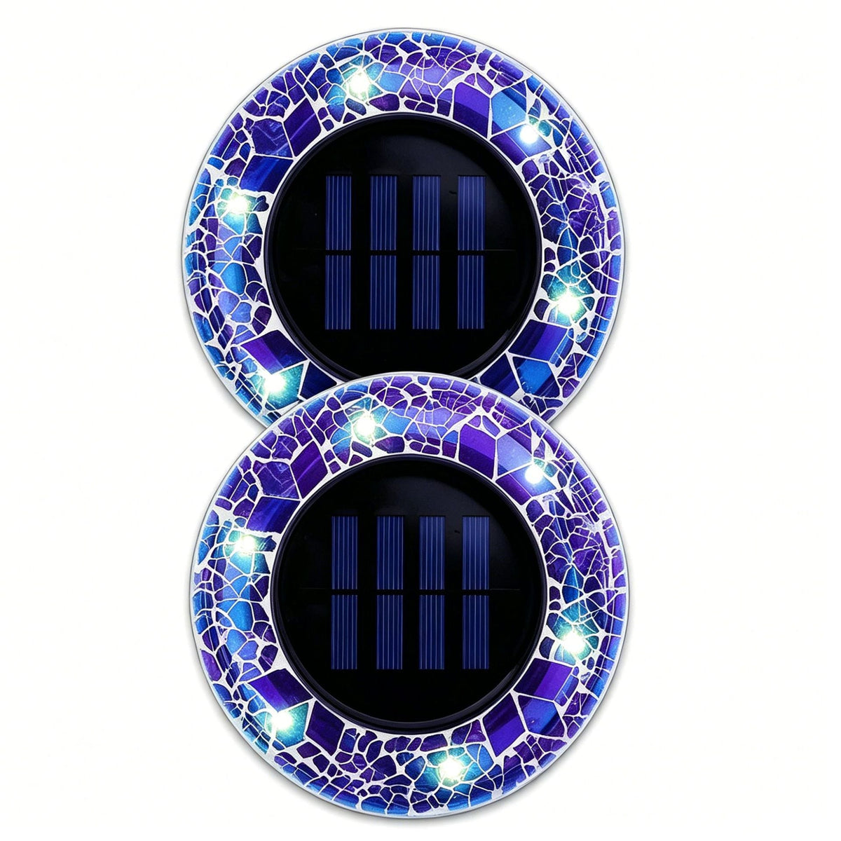 Solar Mosaic Glass Garden Path LED Spotlights | Kelmera