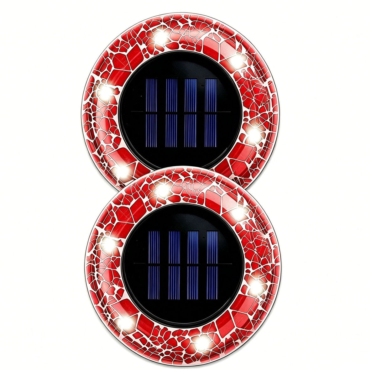 Solar Mosaic Glass Garden Path LED Spotlights | Kelmera