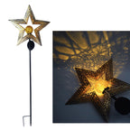 Solar-Powered Filigree Crescent Stake Lantern | Kelmera