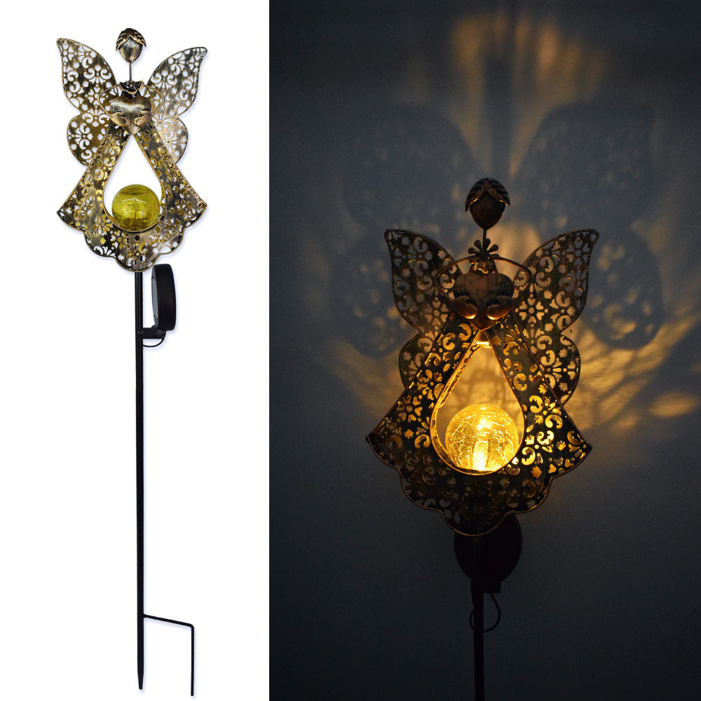 Solar-Powered Filigree Crescent Stake Lantern | Kelmera