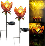 Solar-Powered Filigree Crescent Stake Lantern | Kelmera
