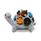 Solar-Powered Garden Gnome Sculpture with Integrated LED Fairy Lights and Turtle Pot | Kelmera