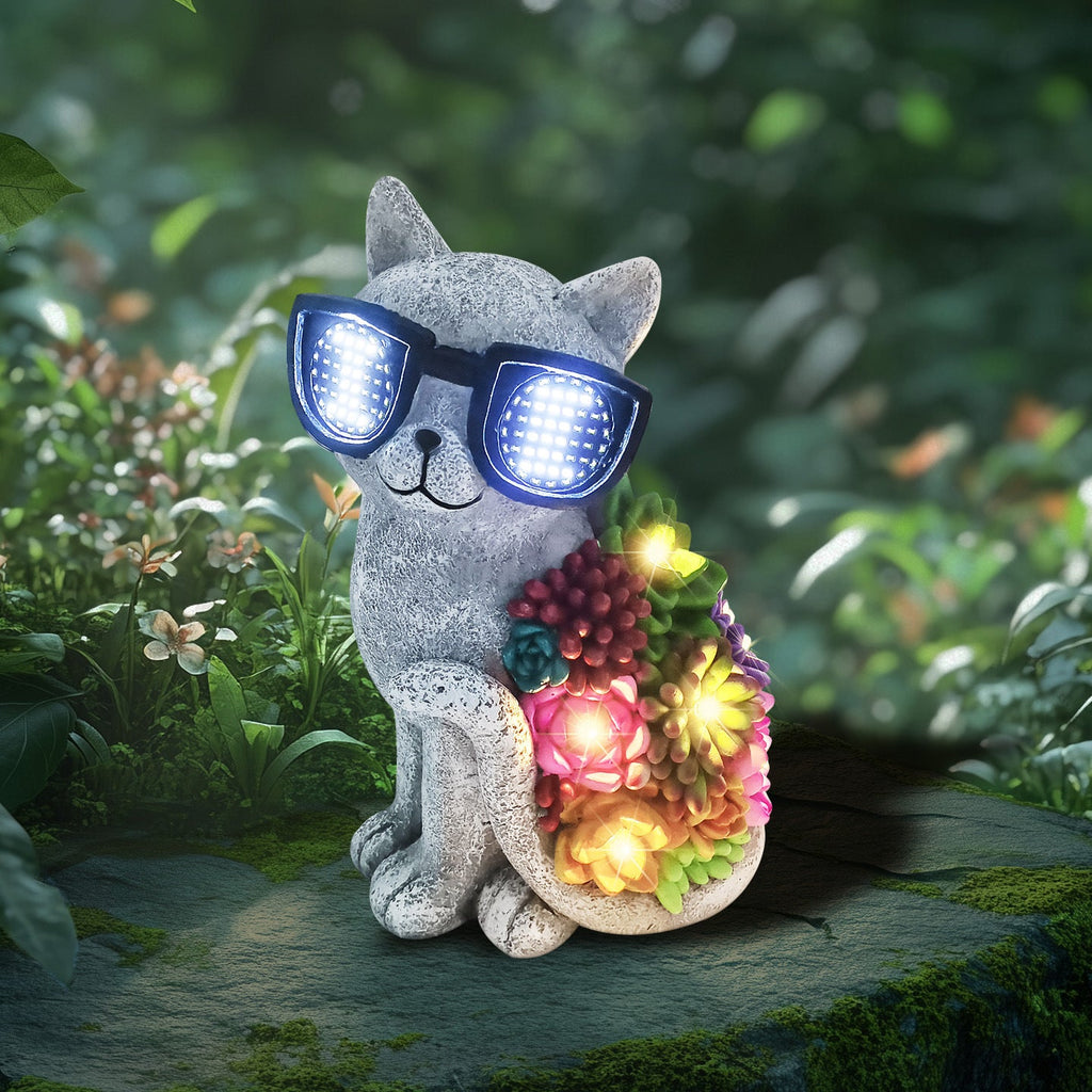 Solar-Powered Garden Gnome Sculpture with Integrated LED Fairy Lights and Turtle Pot | Kelmera