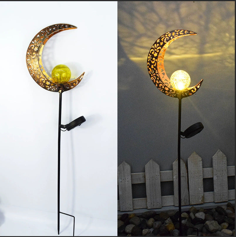 Solar-Powered Half-Moon Garden Stake Light | Kelmera
