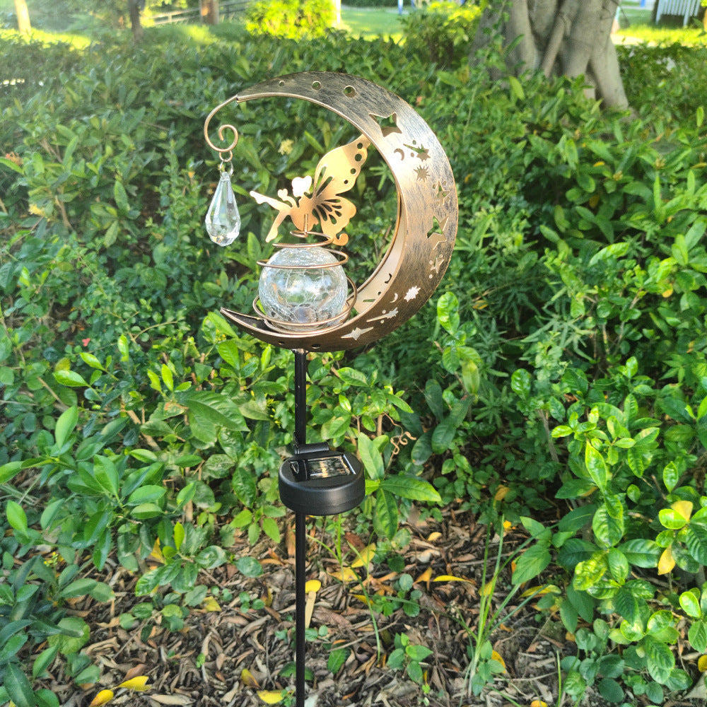 Solar-Powered Half-Moon Garden Stake Light | Kelmera