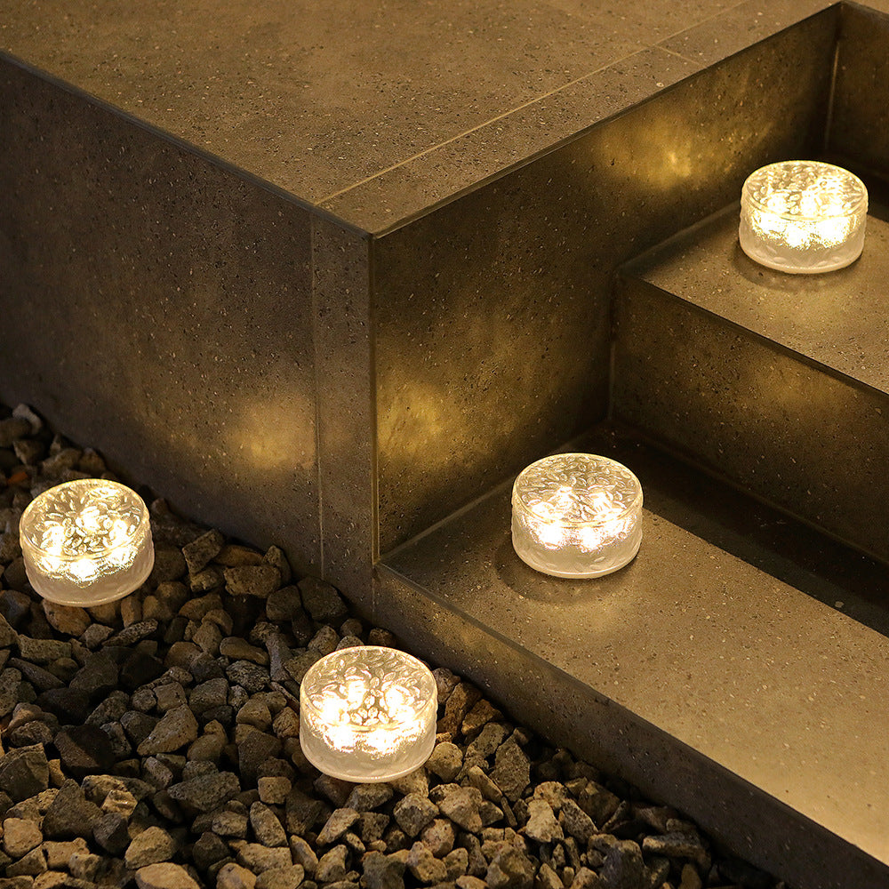 Solar Textured Glass Garden Path Lights | Kelmera