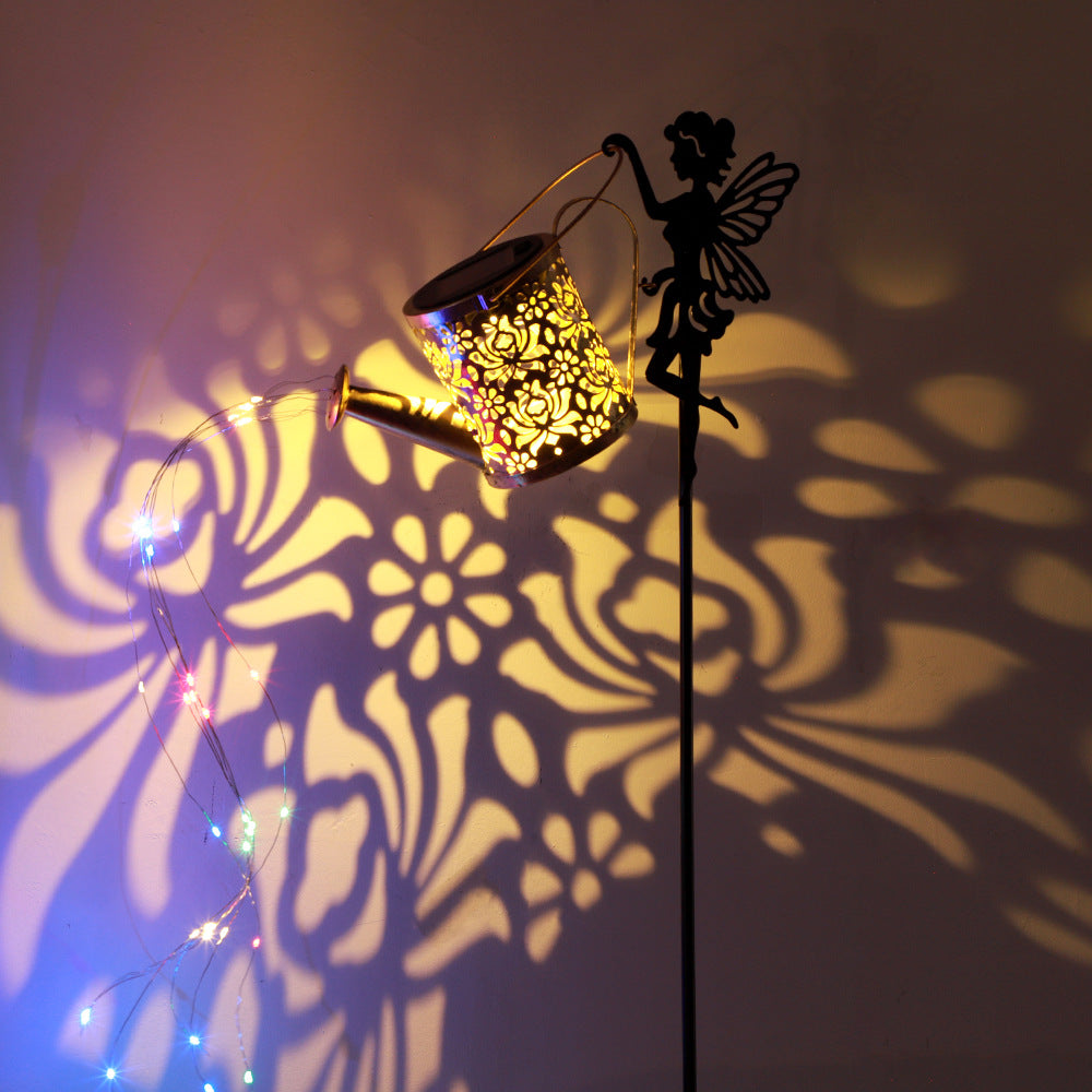 Solar Watering Can Fairy Garden Stake Light | Kelmera