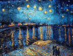 Sorsara over peakwood Rhone by Vincent van Gogh Wall Art