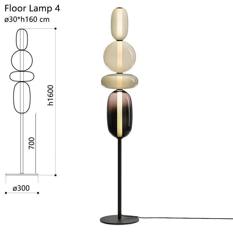 Stacked Orb Glass Pendant with Mixed Surface | Kelmera