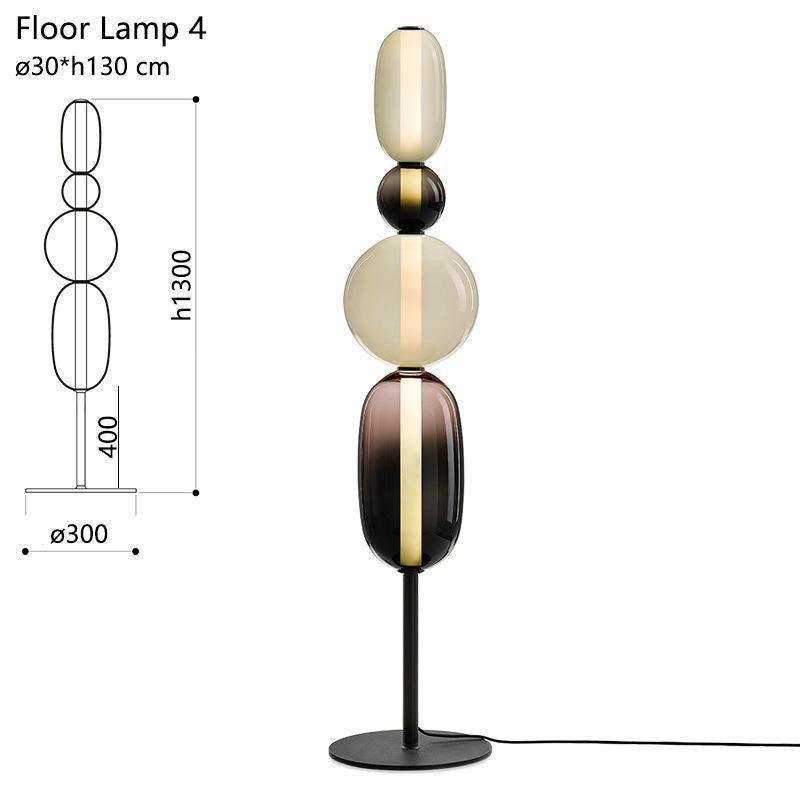 Stacked Orb Glass Pendant with Mixed Surface | Kelmera
