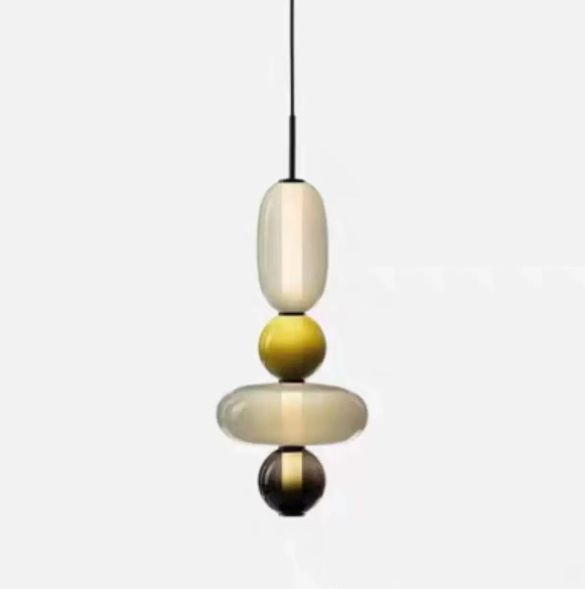 Stacked Orb Glass Pendant with Mixed Surface | Kelmera