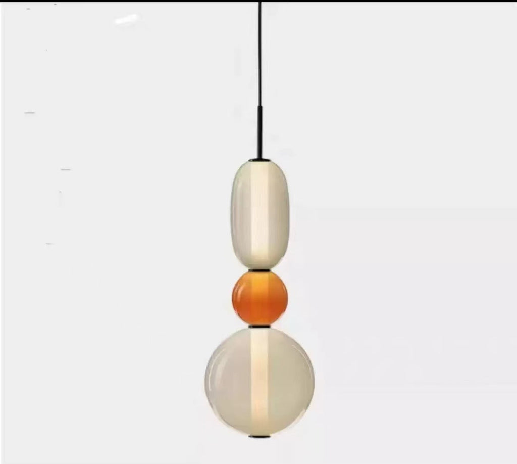 Stacked Orb Glass Pendant with Mixed Surface | Kelmera