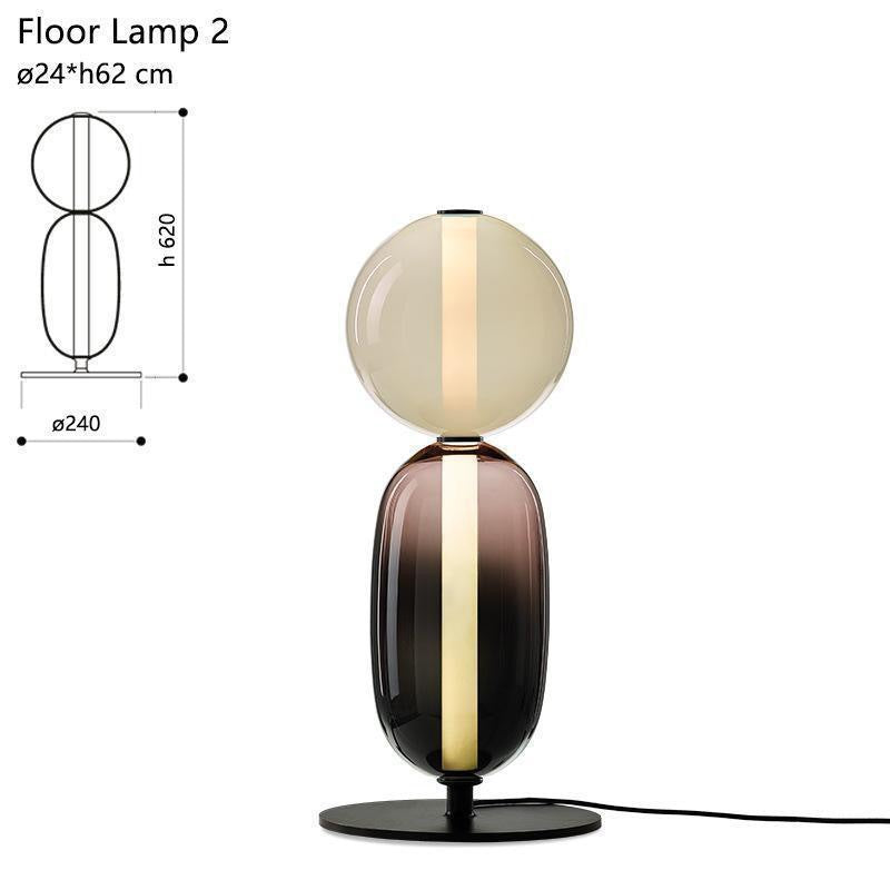 Stacked Orb Glass Pendant with Mixed Surface | Kelmera