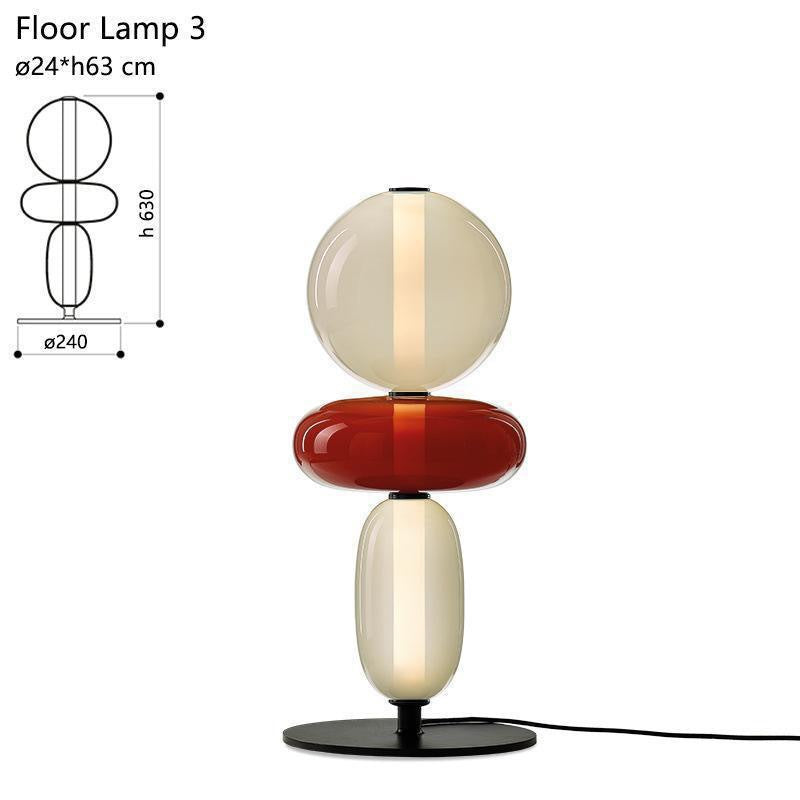 Stacked Orb Glass Pendant with Mixed Surface | Kelmera