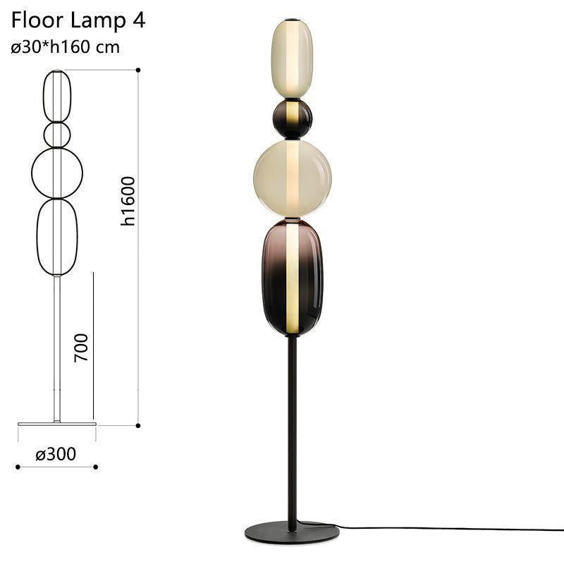 Stacked Orb Glass Pendant with Mixed Surface | Kelmera