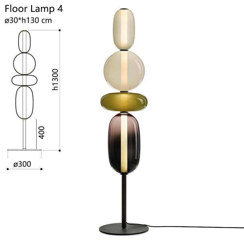 Stacked Orb Glass Pendant with Mixed Surface | Kelmera