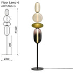 Stacked Orb Glass Pendant with Mixed Surface | Kelmera