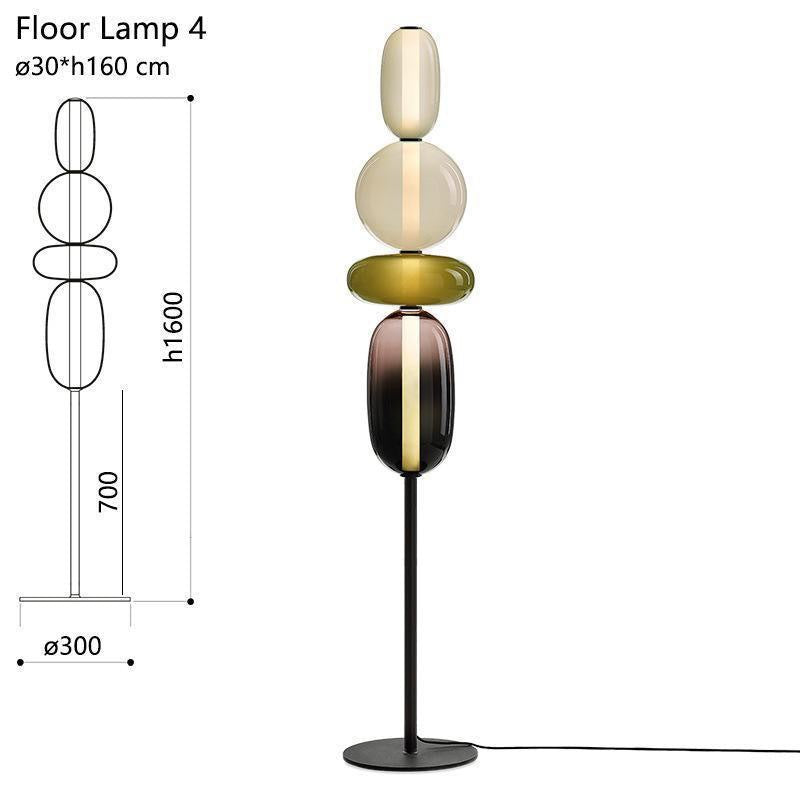 Stacked Orb Glass Pendant with Mixed Surface | Kelmera