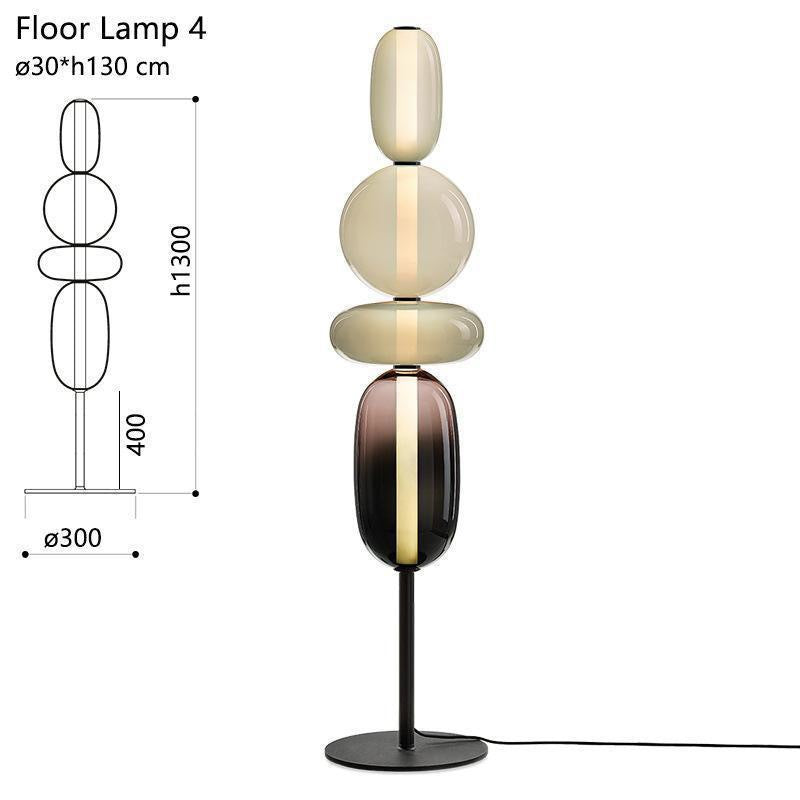 Stacked Orb Glass Pendant with Mixed Surface | Kelmera