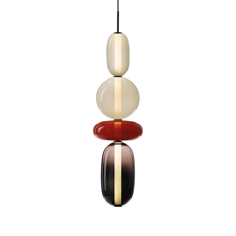 Stacked Orb Glass Pendant with Mixed Surface | Kelmera