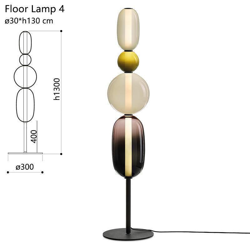Stacked Orb Glass Pendant with Mixed Surface | Kelmera