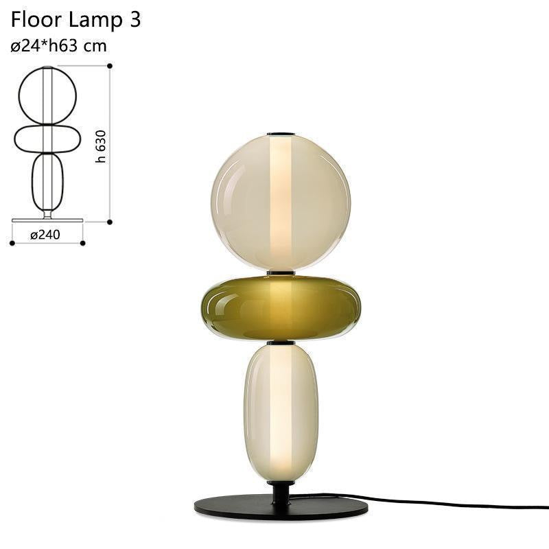 Stacked Orb Glass Pendant with Mixed Surface | Kelmera