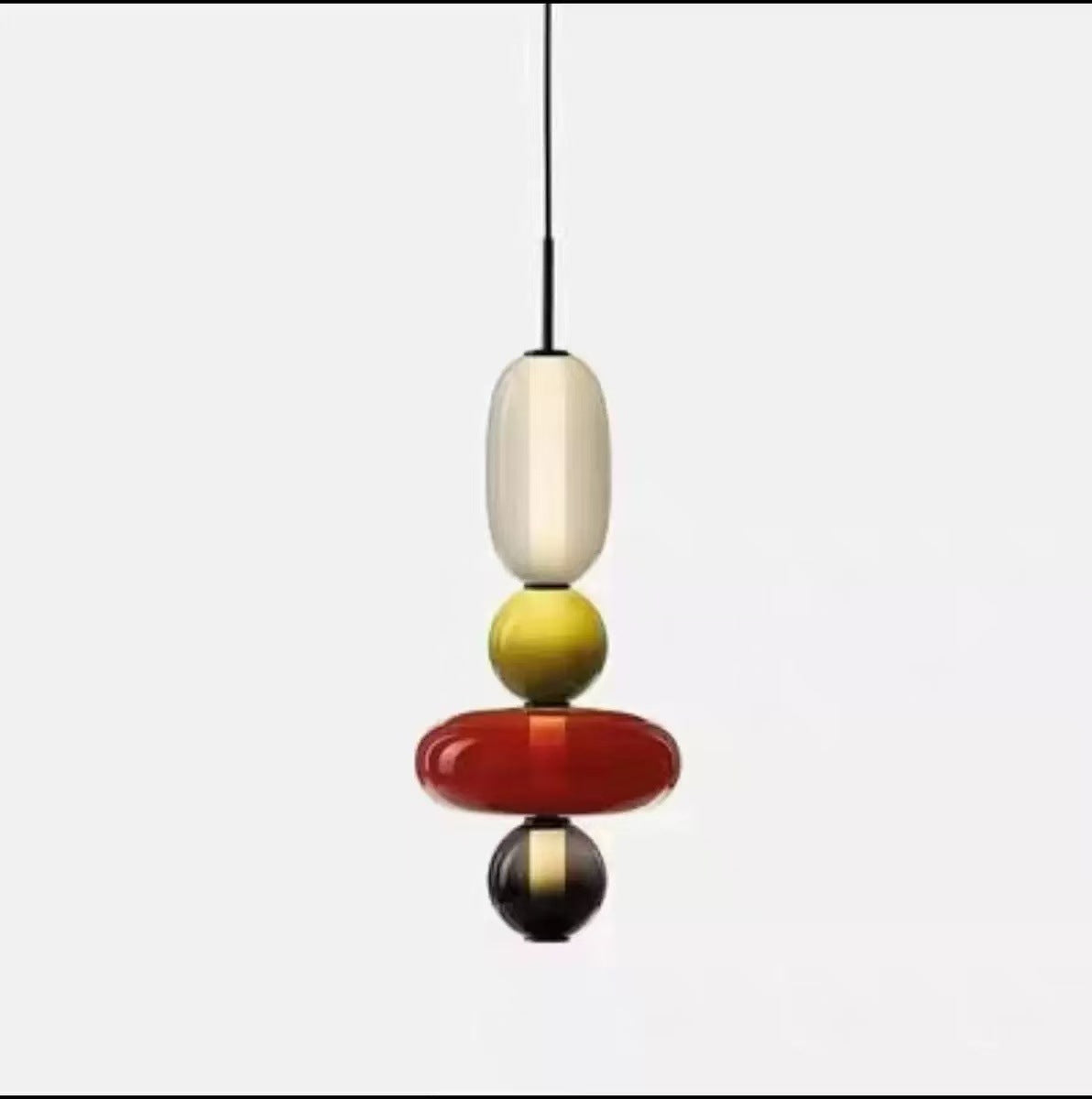 Stacked Orb Glass Pendant with Mixed Surface | Kelmera