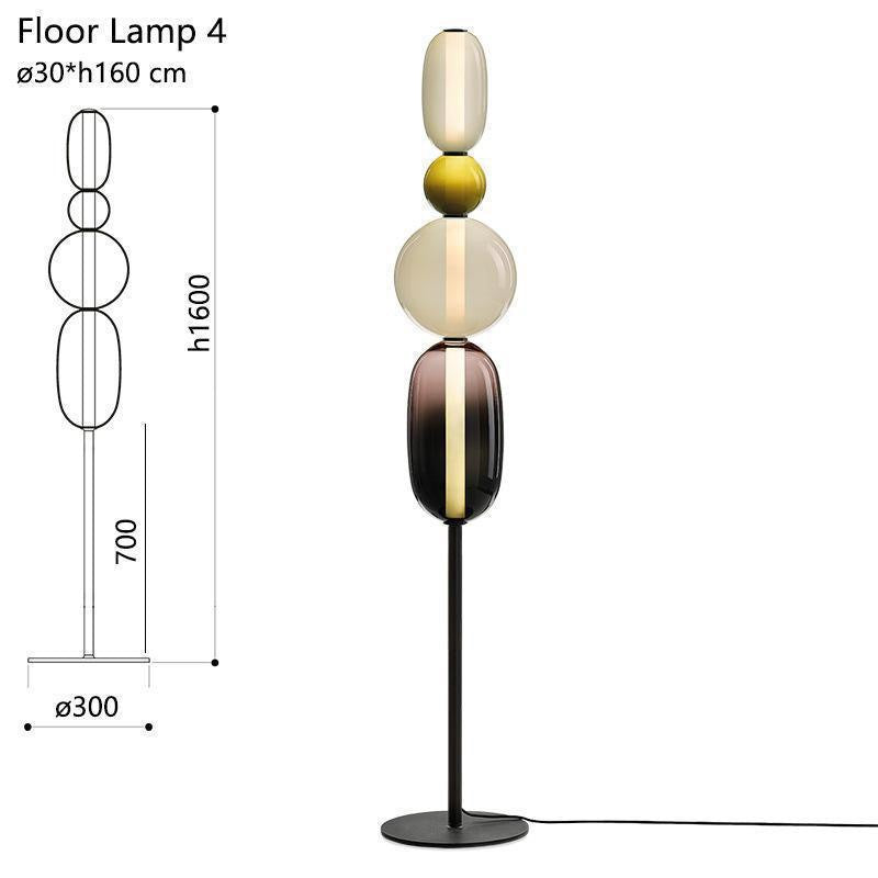 Stacked Orb Glass Pendant with Mixed Surface | Kelmera