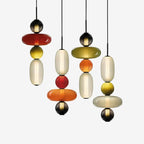 Stacked Orb Glass Pendant with Mixed Surface | Kelmera