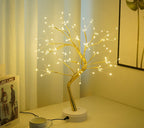 Star-Decorated LED Branch Table Lamp with Warm Micro Dimmable Lights | Kelmera