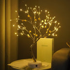 Star-Decorated LED Branch Table Lamp with Warm Micro Dimmable Lights | Kelmera
