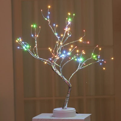 Star-Decorated LED Branch Table Lamp with Warm Micro Dimmable Lights | Kelmera