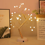Star-Decorated LED Branch Table Lamp with Warm Micro Dimmable Lights | Kelmera