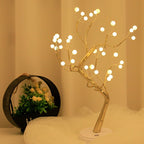 Star-Decorated LED Branch Table Lamp with Warm Micro Dimmable Lights | Kelmera
