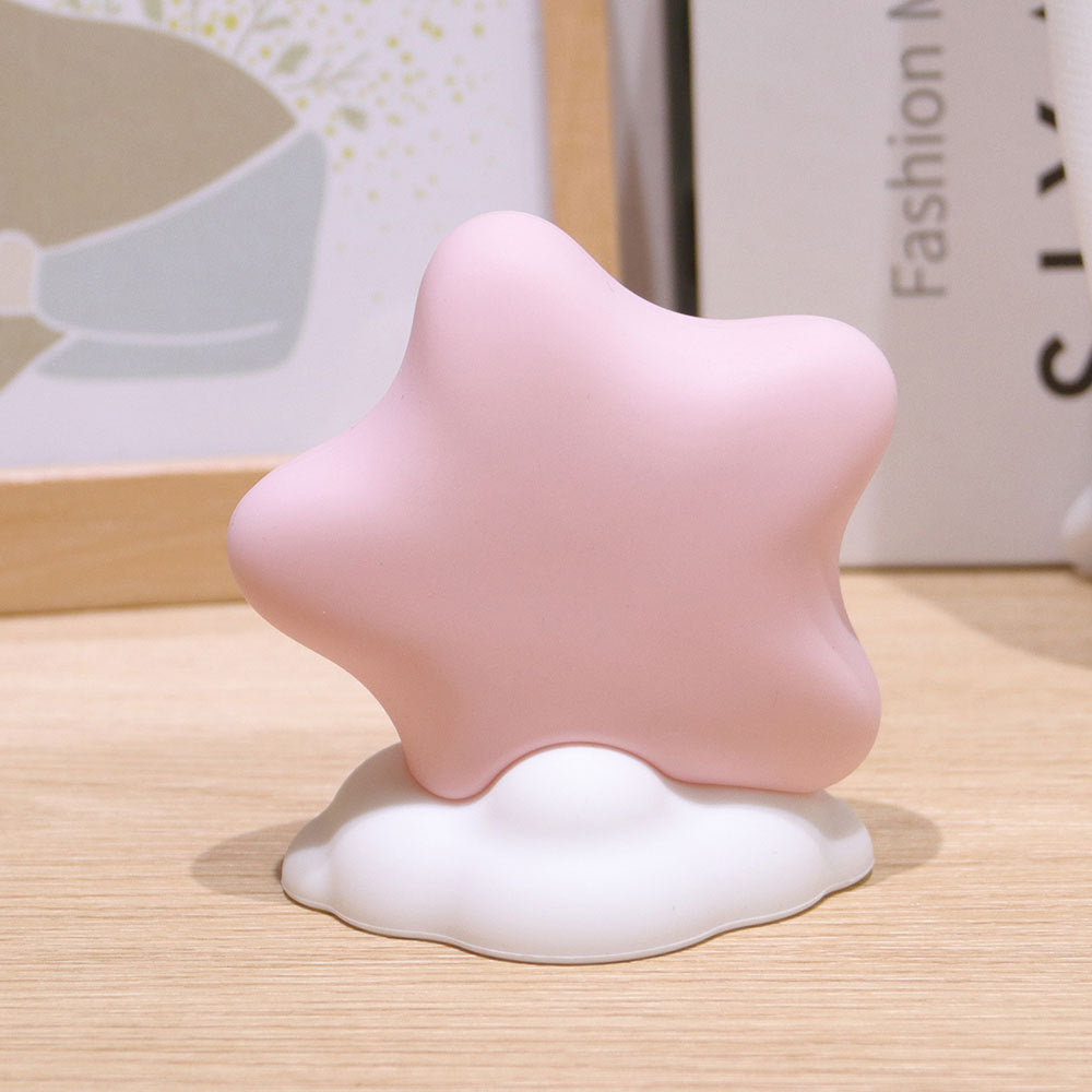 Star-Shaped Silicone Touch Night Light with Cloud Base | Kelmera