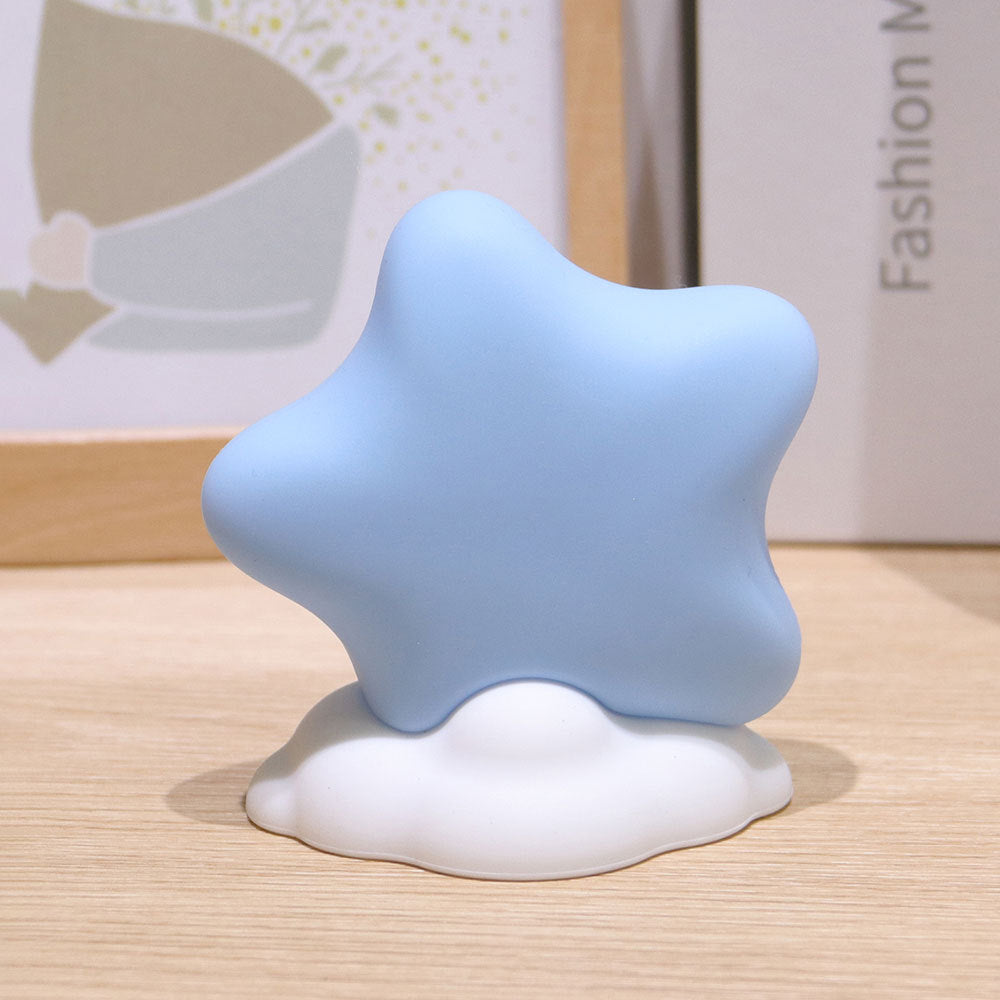 Star-Shaped Silicone Touch Night Light with Cloud Base | Kelmera