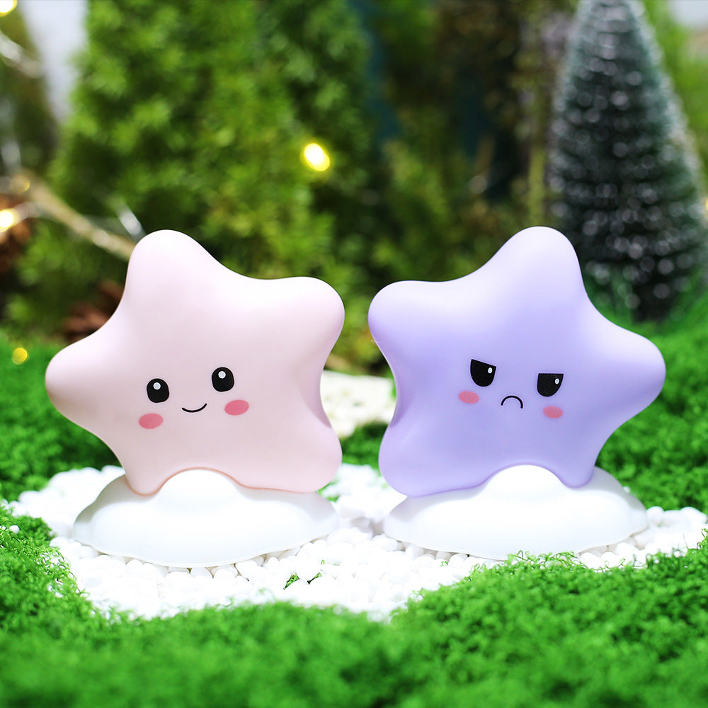 Star-Shaped Silicone Touch Night Light with Cloud Base | Kelmera