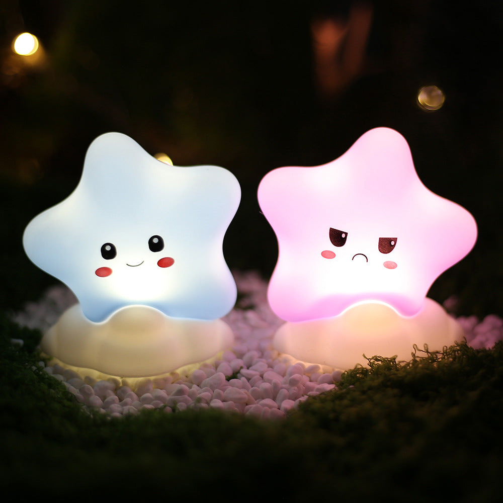 Star-Shaped Silicone Touch Night Light with Cloud Base | Kelmera