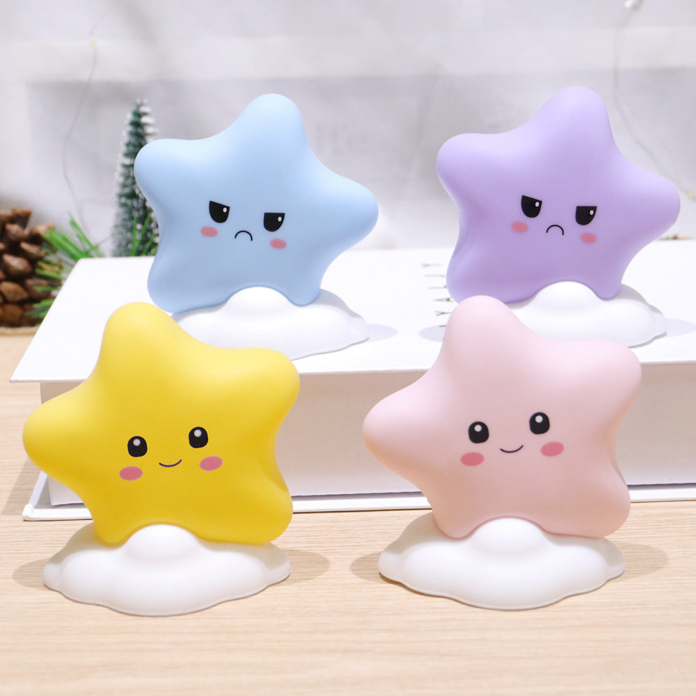Star-Shaped Silicone Touch Night Light with Cloud Base | Kelmera