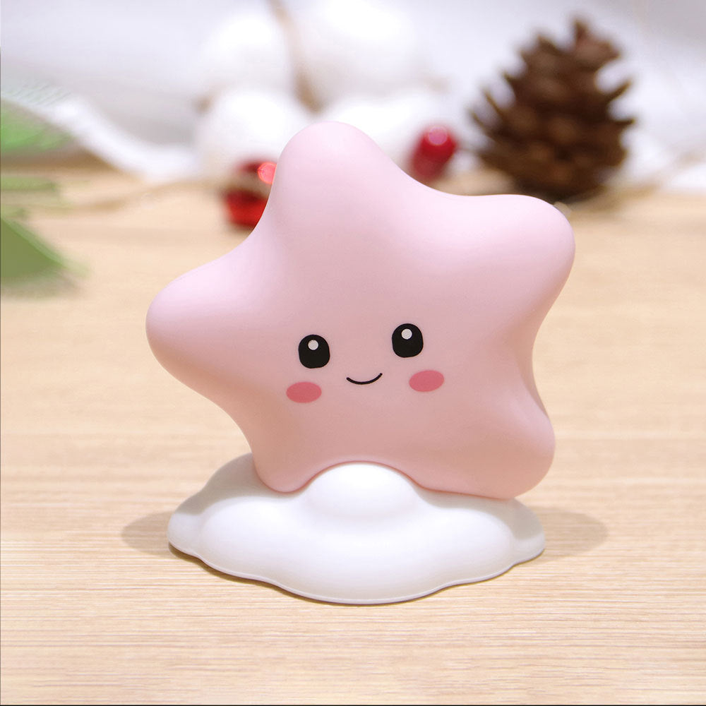 Star-Shaped Silicone Touch Night Light with Cloud Base | Kelmera