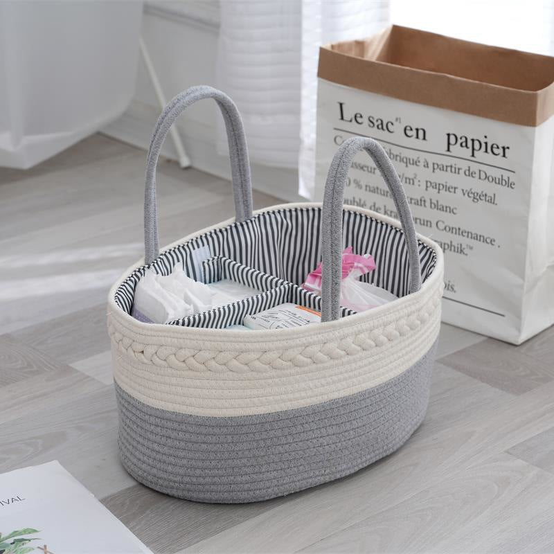 Storage Basket Beige White | Kelmera