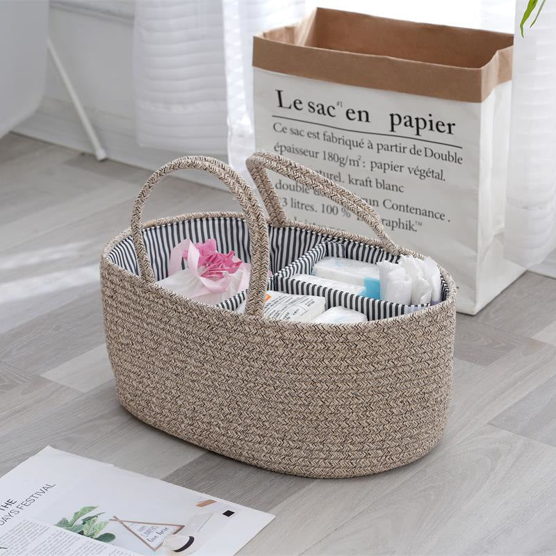 Storage Basket Beige White | Kelmera