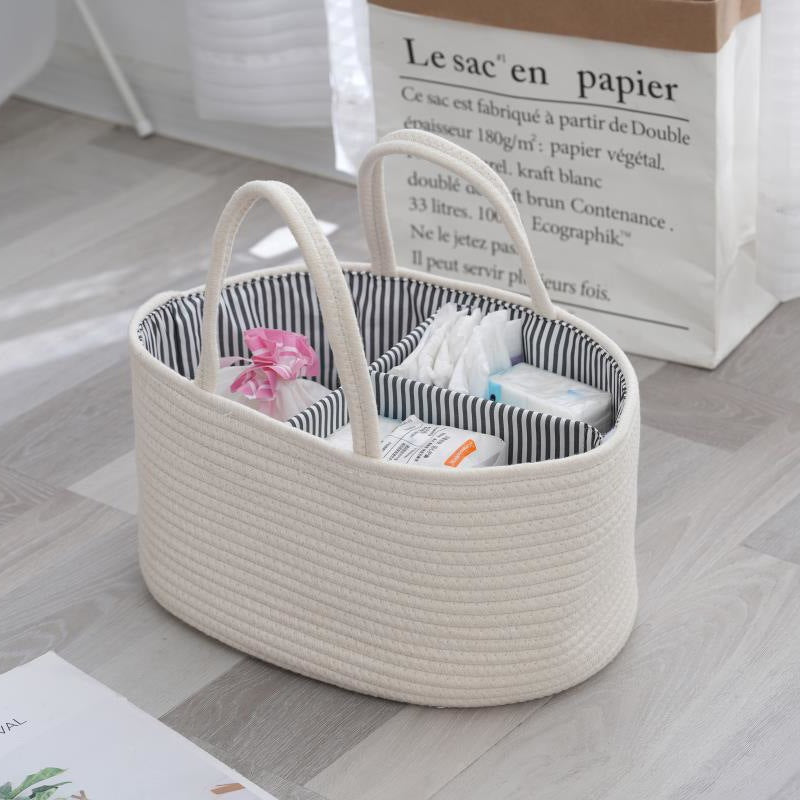 Storage Basket Beige White | Kelmera